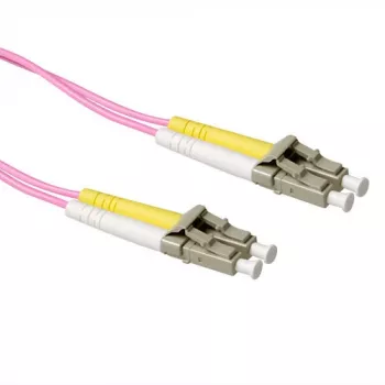ACT 0,5 m cable de fibra óptica patch multimodo LSZH 50/125 OM4 dúplex con conectores LC