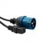 Cable de alimentación ACT Powercord CEE1 - C19 negro 2,5 m