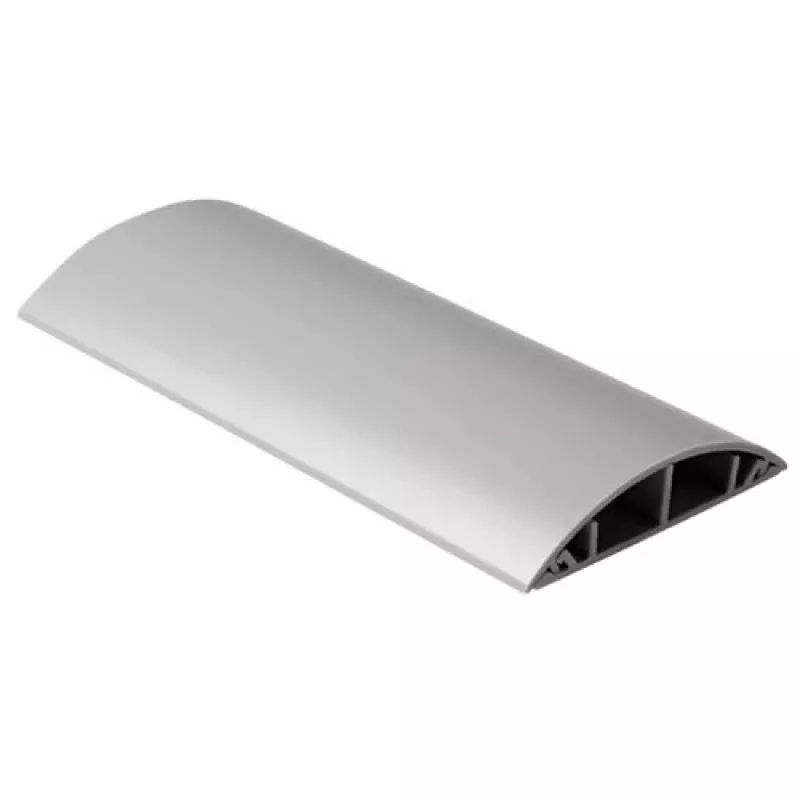 ACT Canaleta redonda de PVC 90 mm, Gris, PVC, V-0, 90 mm