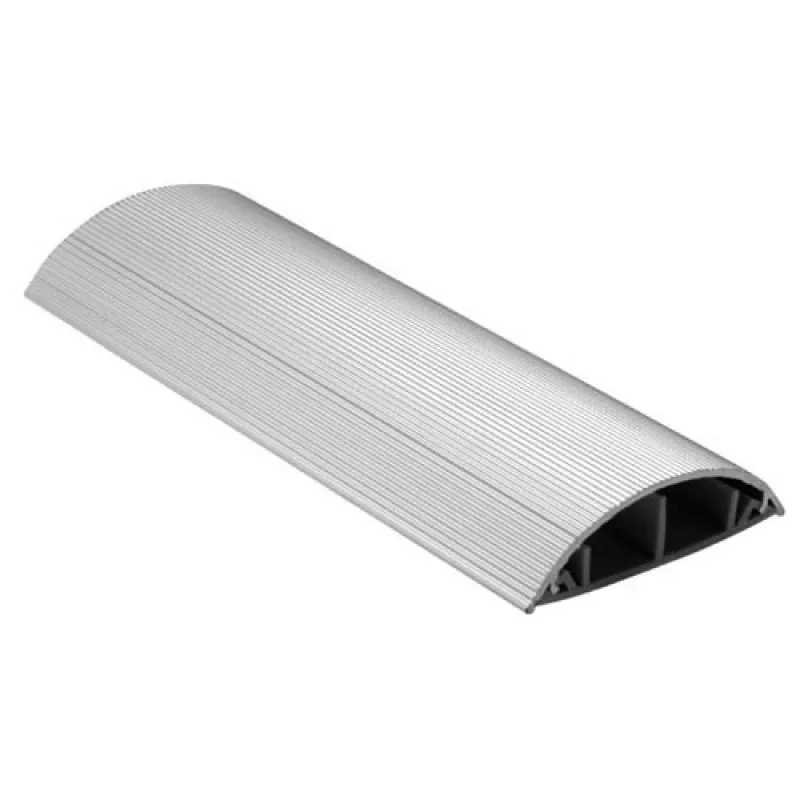 ACT Canaleta de cableado tipo redonda con cubierta de aluminio 70 mm, Gris, Aluminio, PVC, V-0, Cinta adhesiva, 70 mm