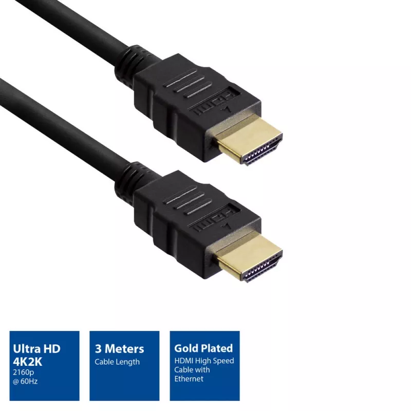 Ewent OEM cable HDMI High Speed con Ethernet, 3 m negro