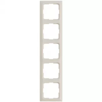 Legrand marco 5 elementos para interruptores y tomas modulares, modelo 776005, color blanco almendra