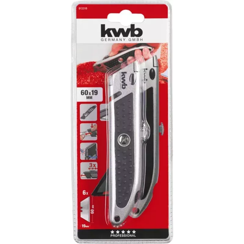Cúter KWB 013310 160 mm de largo hoja de 6 cm 1,9 cm de ancho