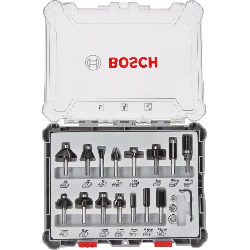 Bosch 2607017473 set de fresas 15 piezas