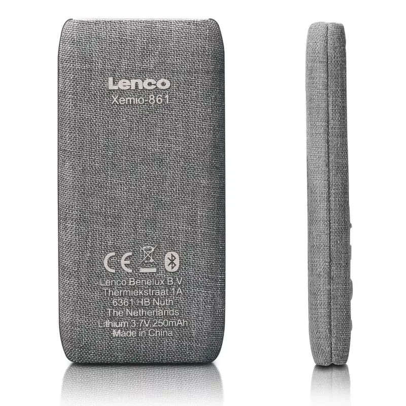 Reproductor MP4 Lenco Xemio-861 8 GB Gris USB 3.2 Radio FM