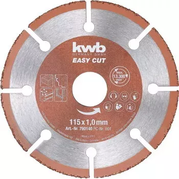 Disco de corte KWB EASY CUT carburo universal 11,5 cm