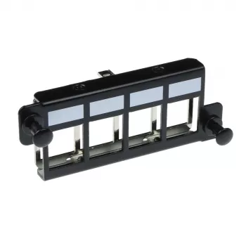 ACT Placa adaptadora para 4 x Keystone FTP, adaptador, negro, 1 ud.