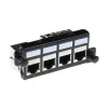 ACT Placa adaptadora para 4 x Keystone FTP, adaptador, negro, 1 ud.