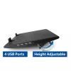 Soporte para portátil ACT AC8105 con ventilador, altura ajustable, 2 posiciones, hub de 4 puertos