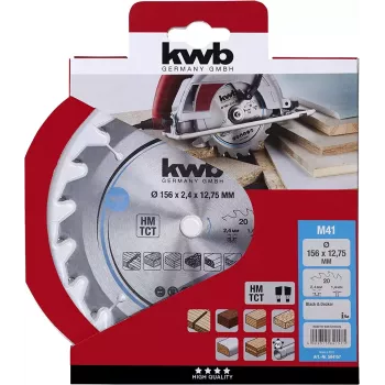 Hoja de sierra circular KWB 584157 18,4 cm para tableros de partículas madera dura plástico madera blanda