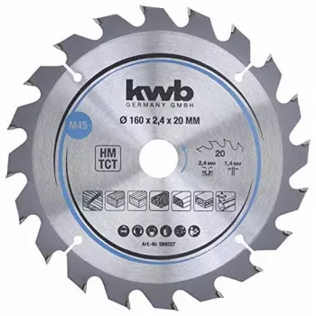 Hoja de sierra circular KWB 584557 con plaquitas de metal duro 1 ud.