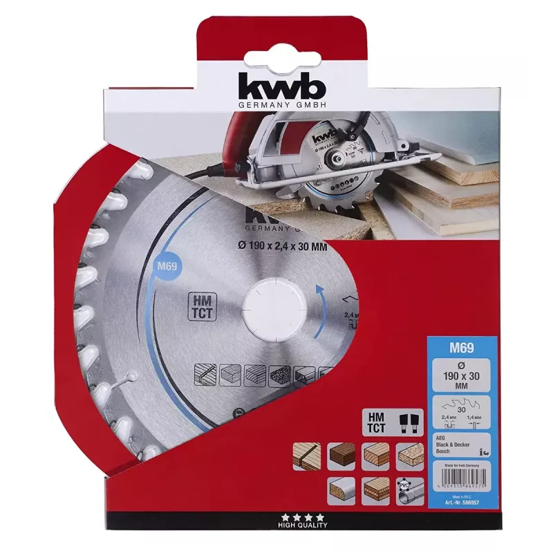 Hoja de sierra circular KWB 586957 para metal 1 ud. 351 g