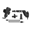 Hama FC10 Motion smartphone negro, metálico mechero de coche carga inalámbrica carga rápida coche