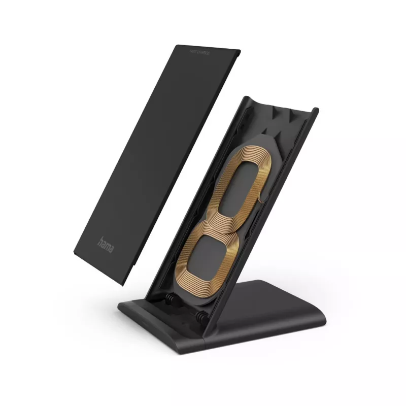 Hama QI-FC10S smartphone negro USB carga inalámbrica carga rápida interior