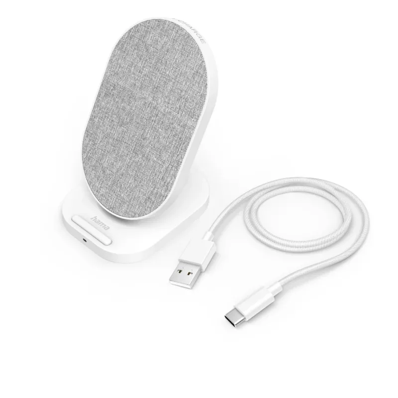 Hama QI-FC10S-Fab smartphone blanco USB carga inalámbrica carga rápida para interior