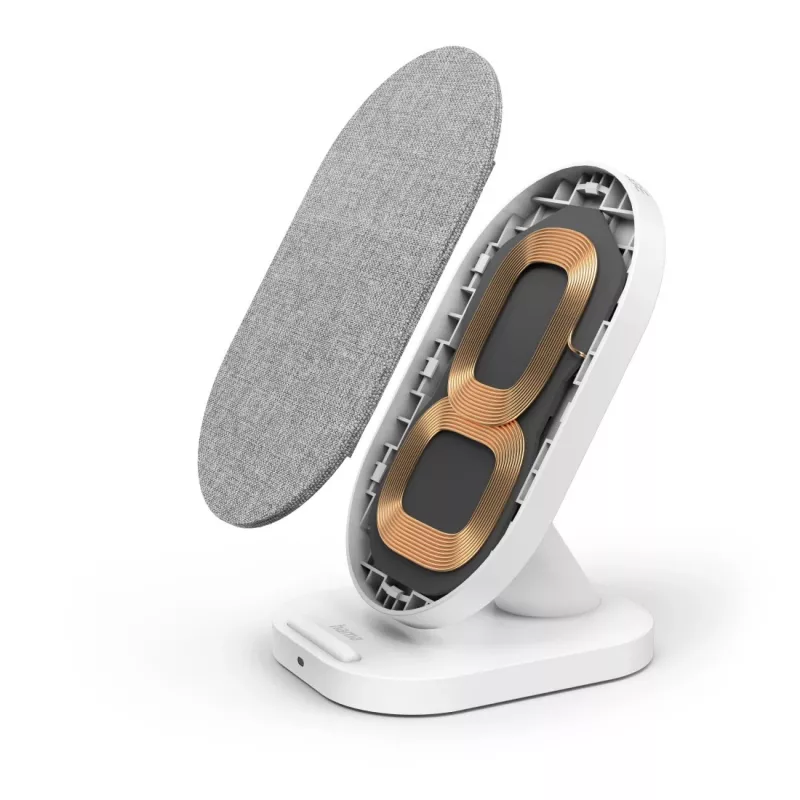 Hama QI-FC10S-Fab smartphone blanco USB carga inalámbrica carga rápida para interior