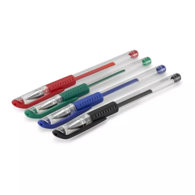 Bolígrafo de gel con capuchón Hama Basic negro, azul, verde, rojo 4 uds.