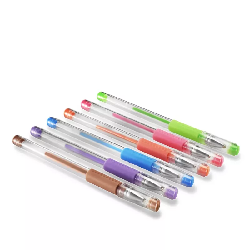 Bolígrafo de gel con capuchón Hama Pastel azul, marrón, verde, naranja, rosa, lila 6 uds.