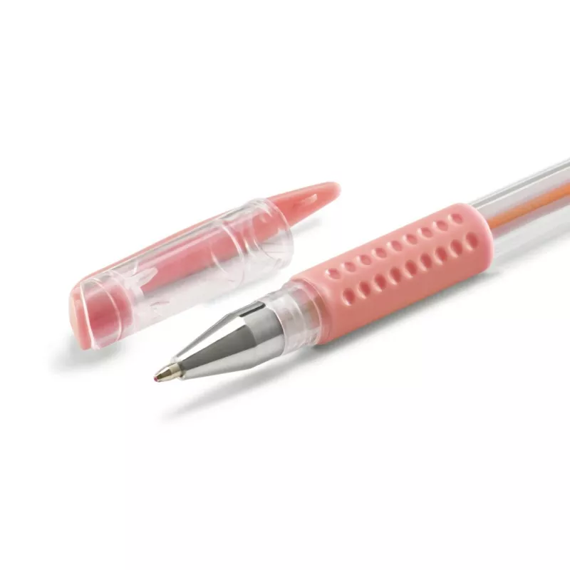 Bolígrafo de gel con capuchón Hama Pastel azul, marrón, verde, naranja, rosa, lila 6 uds.