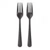 Tenedor desechable Papstar 96526 polipropileno 200 uds. negro 190 mm