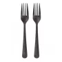 Tenedor desechable Papstar 96526 polipropileno 200 uds. negro 190 mm