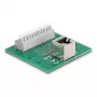 DeLOCK conector hembra RJ50 a regleta con botón a presión para carril DIN en ángulo