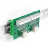 DeLOCK RJ50 2 x conector hembra a 2 x borne de conexión con botón a presión para carril DIN
