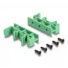 DeLOCK RJ50 2 x conector hembra a 2 x borne de conexión con botón a presión para carril DIN