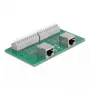 DeLOCK RJ50 2 x conector hembra a 2 x borne de conexión con botón a presión para carril DIN