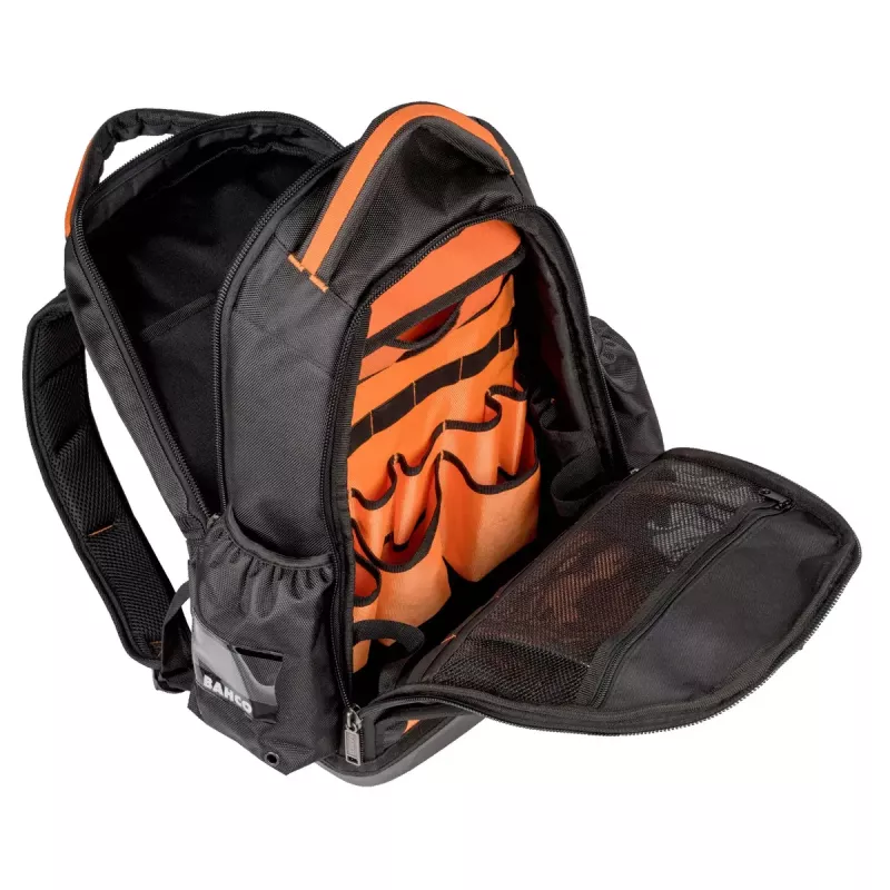 Mochila Bahco 4750FB8 diseño robusto y ligero con múltiples bolsillos