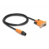 DeLOCK cable M12 CAN-Bus codificado A de 5 polos conector macho a conector hembra D-Sub 9 1 m