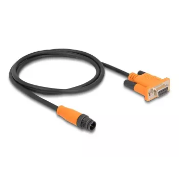 DeLOCK cable M12 CAN-Bus codificado A de 5 polos conector macho a conector hembra D-Sub 9 1 m