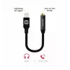 Adaptador de audio SWISSTEN Lightning a jack de 3,5 mm SW-LIGHT-3.5MM-BK, cable 0,15 m, negro