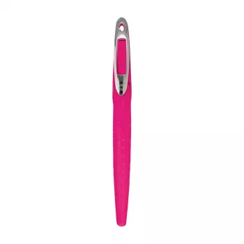 Estilográfica Herlitz my.pen sistema de carga por cartuchos rosa blanco