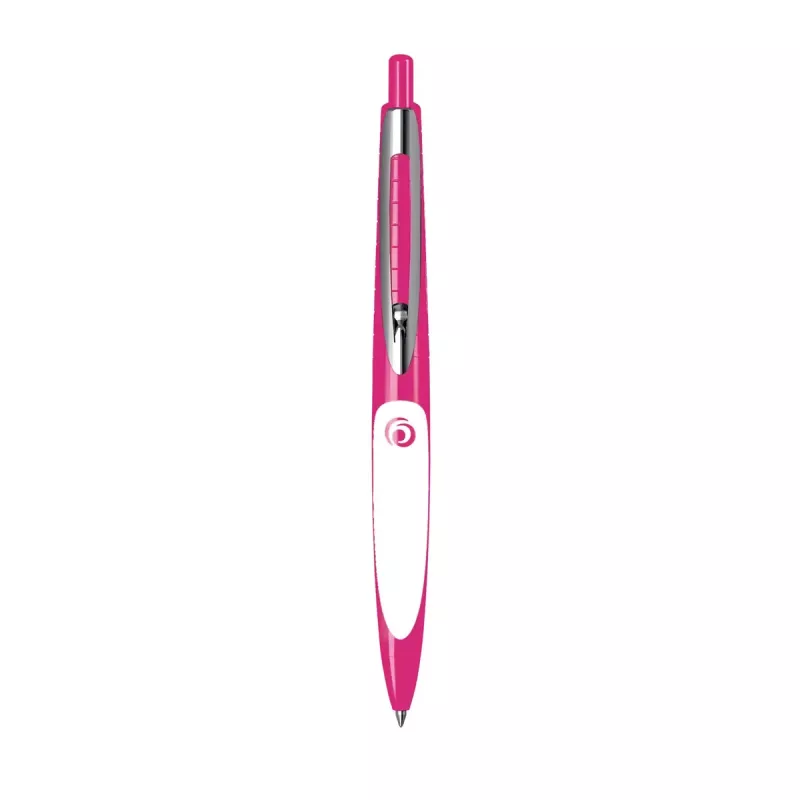 Bolígrafo retráctil con clip Herlitz my.pen rosa blanco azul