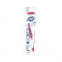Bolígrafo retráctil con clip Herlitz my.pen rosa blanco azul