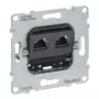 Legrand 765062 Toma 2 x RJ-45 negra