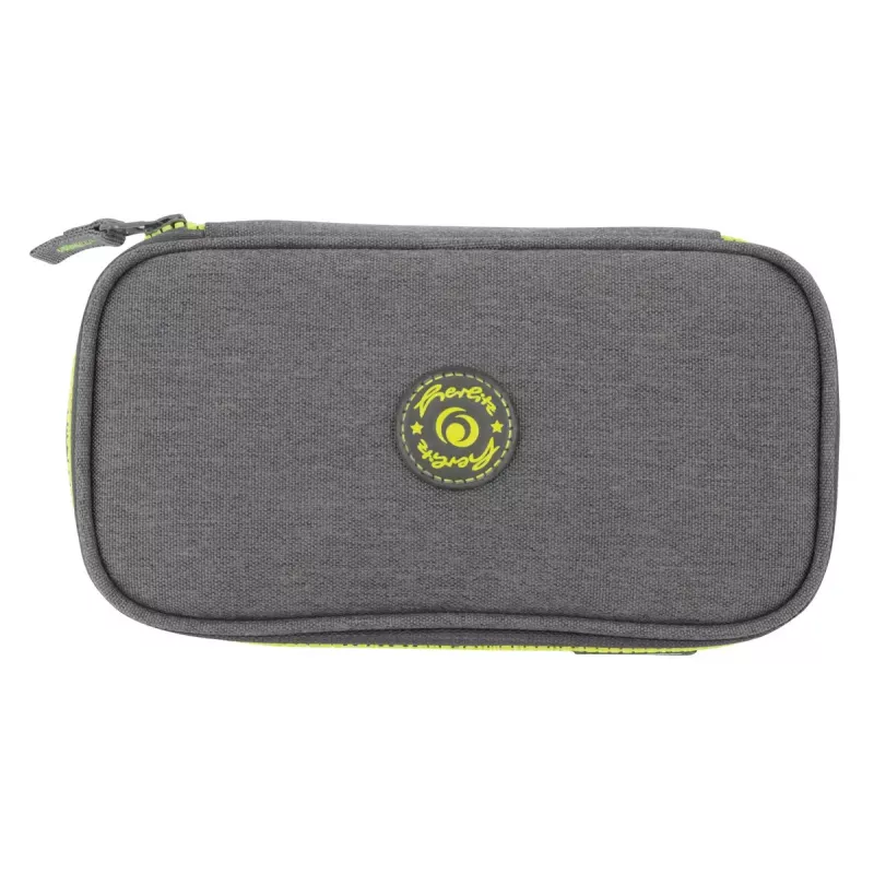 Estuche Herlitz beatBox ABC poliéster gris amarillo 225x120x70mm