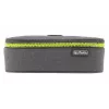 Estuche Herlitz beatBox ABC poliéster gris amarillo 225x120x70mm