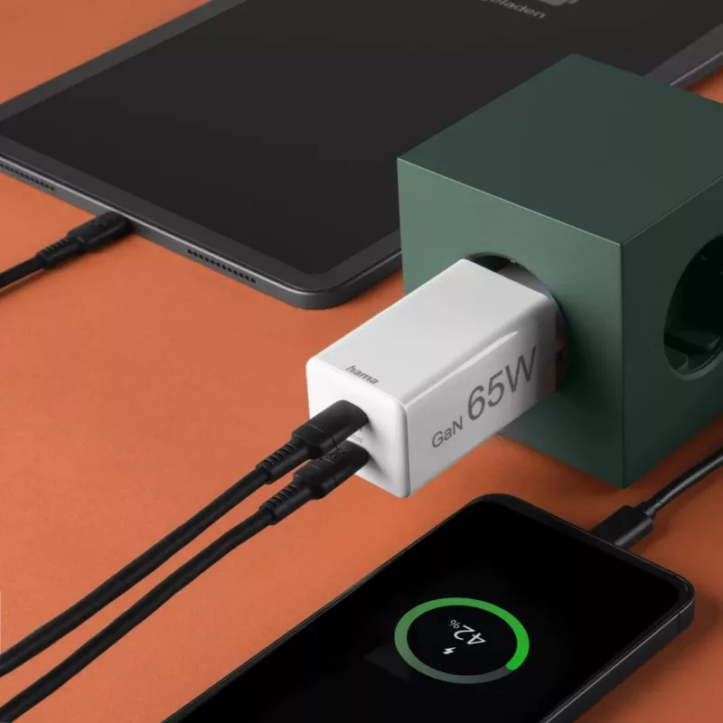 Hama 00201994 cargador móvil portátil, smartphone, tablet blanco AC carga rápida interior
