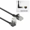 ACT Negro 0,25 metros Cable de red U/UTP CAT6A LSZH Slimline con DC4952