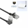 ACT Negro 0,25 metros Cable de red U/UTP CAT6A LSZH Slimline con DC4952