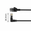 ACT Negro 0,25 metros Cable de red U/UTP CAT6A LSZH Slimline con DC4952