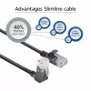 ACT Negro 0,25 metros Cable de red U/UTP CAT6A LSZH Slimline con DC4952