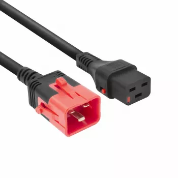 ACT Cable de alimentación C19 IEC Lock C20 IEC Lock Dual Locking negro 2 m 250 V 16 A