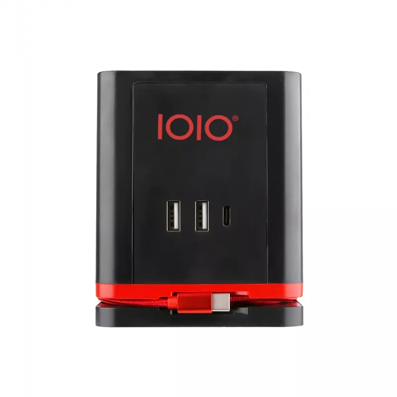 Regleta de enchufes Olympia SW 1000 con 3 tomas, cable de 1,5 m, 230 V, 16 A, negro/rojo