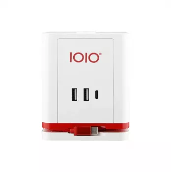 Regleta de enchufes Olympia SW 1000 – 3 tomas AC, cable de 1,5 m, 230 V/16 A, rojo y blanco