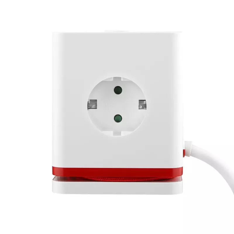 Regleta de enchufes Olympia SW 1000 – 3 tomas AC, cable de 1,5 m, 230 V/16 A, rojo y blanco