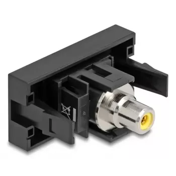 DeLOCK Easy 45 Toma de conexión RCA negra amarilla conector hembra conector hembra