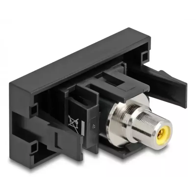DeLOCK Easy 45 Toma de conexión RCA negra amarilla conector hembra conector hembra